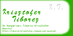 krisztofer tiborcz business card